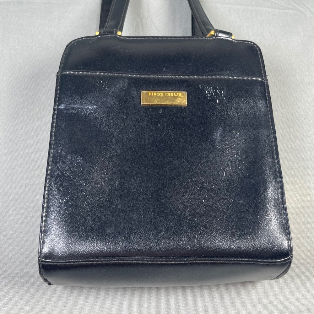 First Issue Liz Claiborne Black Box Handbag Purse Shoulder Bag Vintage